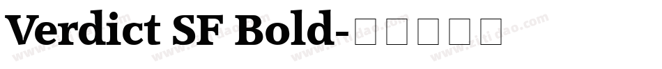 Verdict SF Bold字体转换